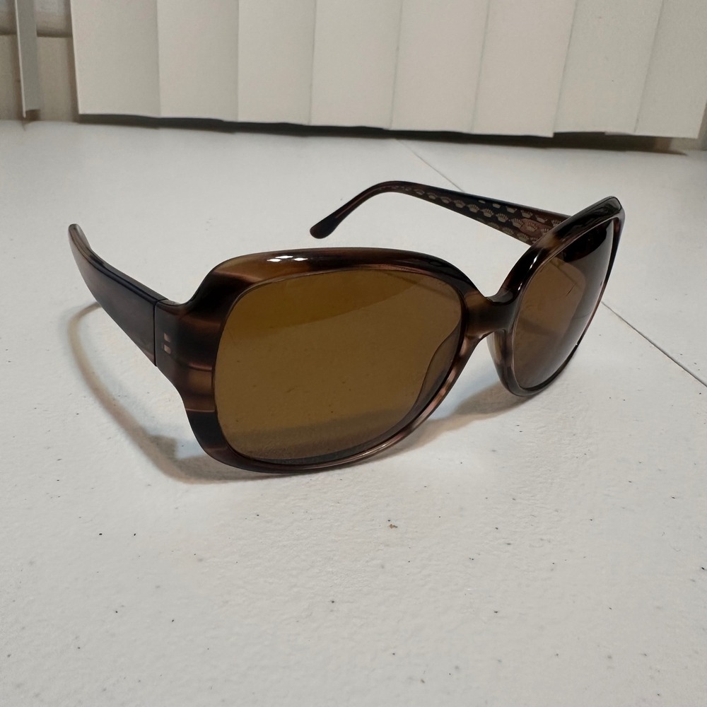 Juicy Couture Sunglasses Womens OS Brown Tortoise Oversized Square Crown Detail